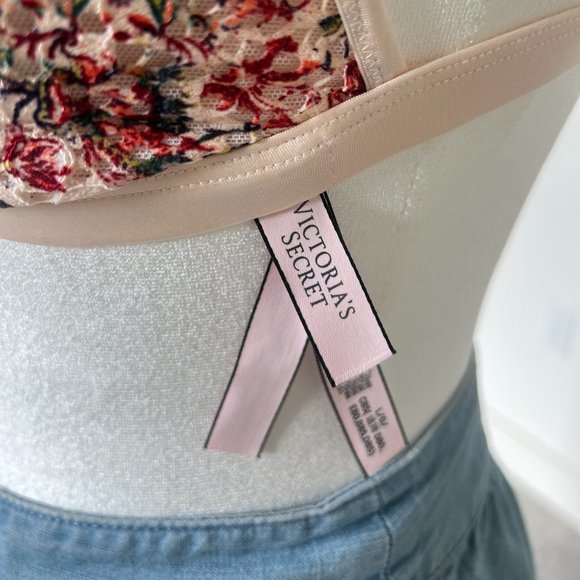 Victoria Secret Flora Embroidered Lightly Padded Bralette Large - Picture 5 of 8